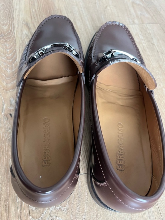Salvatore Ferragamo Brown Gancini Bit Leather Loafers Mens 7.5 E (Wide) main image 5